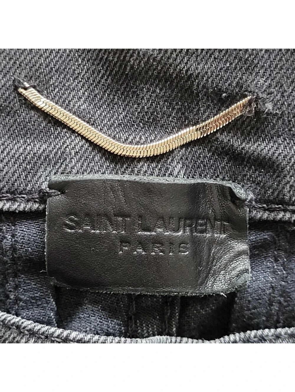 Saint Laurent Paris Men's 33x34 Black Skinny Jeans Made in Italy